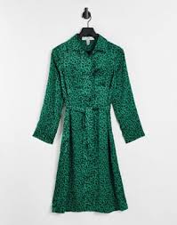 Liquorish Tie Waist Midi Shirt Dress In Green Leopard Print Adidas Campus Chalk White Paint Images For Stairs Bolivia Embajadashops