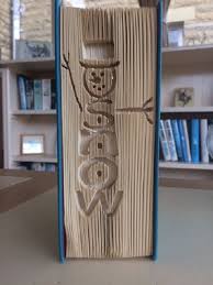 Cute Snowman Made From The Word Snow Book Folding Book Folding Patterns Old Book Art