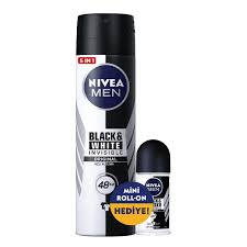 Nivea Men Black White Invisible Original Erkek Deodorant Roll On Set