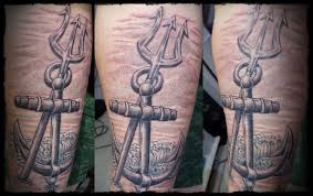 Anchor And Trident Trident Tattoo Tattoo Designs Tattoos