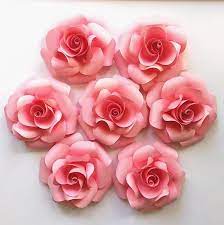 Single Paper Rose Flower In One Size Extra Small Small Paper Roses Wall Handmade Flowers Paper Giant Paper Roses Paper Roses
