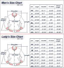 75 Explicit American Jacket Size Chart