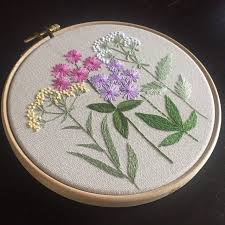 Summer Garden Flowers Embroidery Hoop Art Hand Stitched Etsy Embroidery Hoop Art Hoop Art Embroidery Flowers