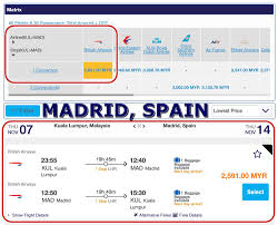 Of course, sometimes there are as well other travel routes possible. Hola Fly To Madrid Spain Rm 2591 Nett By British Airways