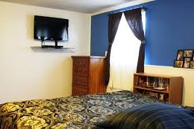 Consider wiring the dividing unit so you can add a tv set, speakers, and other electronics. Tv Wall Mount Ideas Bedroom Novocom Top