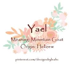 Baby Girl Name Yael Meaning Mountain Goat Origin Hebrew Baby Girl Names New Baby Products Girl Names