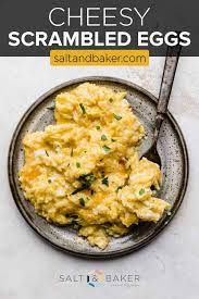 These Cheesy Scrambled Eggs Are Soft Eggs Scrambled Made With Cheese And Cooked I Cheesy Scrambled Eggs Delicious Breakfast Casserole Perfect Breakfast Recipes