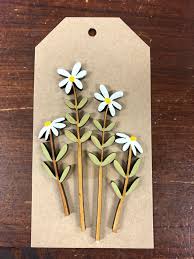 Farmhouse barn floral painting wooden plank sign shabby chic decor. Hand Painted Wooden Button Daisy Daisy Flowers Coast Country