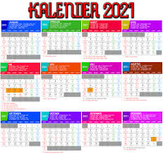 Kalender 2021 Lengkap Hari Libur Nasional Dan Cuti Bersama