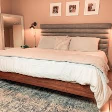 Basi walnut queen bed frame. Walnut Wood King Sized Platform Bed Frame Basi Article