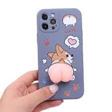 Amazon.com: BONTOUJOUR Phone Case for iPhone 11, Funny Novelty Waving 3D  Squeezable Peach Butt Corgi Dog Puppy Phone cover, Release Stress Soft TPU  Silicone Cover Skin Good Protection -Blue : Musical Instruments