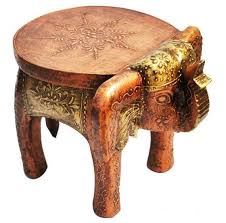 Indian Handmade Beautiful Wooden Elephant Shape Decorative Stool Footstool Wooden Side Elephant Table For Home Decor Room Decor And Gifts In 2020 Elephant Table Elephant Decor Colorful Stools