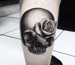 Black and grey rose tattoos. Skull With Rose Tattoo By Douglas Prudente Post 25831