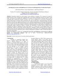 It is common in all types of construction projects and plays an important role in determining the closing cost and time of projects. Variation Orders In Construction Industry Research Papers Academia Edu