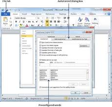Auto Correction In Word 2010 Tutorialspoint
