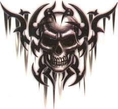 Tribal ace symbol and skull tattoo design. Love Roses Tattoos Tribal Skull Skull Artwork Skull Tattoo