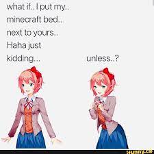 what if i put my minecraft bed next to yours haha just kidding ifunny minecraft bed funny animal memes ifunny