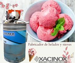 Xacinox Mobiliario Paleterias Fabricador De Solo Helado Nieve Artesanal Barril Para Hacer Nieves Y Helados La Garrafa Es De 12 Litros Para Congelar Se Usa Hielo Con Sal Automatizado Los Giros De