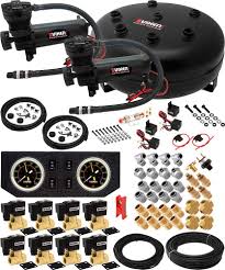 Whether you're looking to run larger tires, give your vehicle a more aggressive look. Buy Vixen Air Suspension Kit For Truck Car Bag Air Ride Spring On Board System Dual 200psi Compressor 4 Gallon Tank For Boat Lift Towing Lowering Load Leveling Onboard Train Horn Vxx1209gb 4840db Online In Vietnam B07hvzdskg
