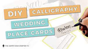 Taking the time to prepare place cards or escort cards for your guests will make them feel special and appreciated for attending your wedding or event. Diy Calligraphy Wedding Place Cards The Happy Ever Crafter
