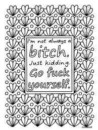 Sassy Sayings Printable Coloring Book For Adults Curse Word Etsy In 2020 Quote Coloring Pages Swear Word Coloring Book Words Coloring Book