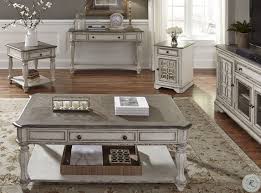 Magnolia Manor Antique White End Table In 2020 Antique White Coffee Table Coffee Table White Coffee Table