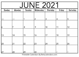 Blank June 2021 Calendar Template In 2020 Calendar Printables September Calendar Monthly Calendar Printable