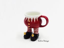 There are all sorts of different features including in coffee mugs and stainless steel travel mugs. Red Elf Espresso Cup Walking Pottery Unique Whimsical Cup Footed Walking Cup Pixie Cup Christmas Helpers Santa Claus Pottery Pottery Espresso Cups Pottery Cup