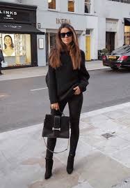 Black Ankle Boots With Skinny Jeans Black Sweater Black Skinny Jeans Black Ankle Boots All Black Outfit Casual All Black Outfit Black Booties Outfit