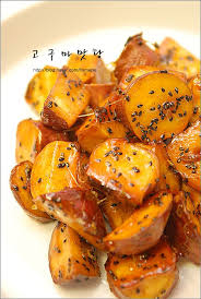 Pin By Elizabeth Ranger Bubble Tea F On Sweets Of Korea Sweet Potato Dessert Korean Sweet Potato Korean Side Dishes