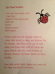 The closest recipe to Mr Tacos Red all meat burrito that i could find.