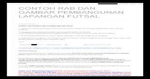 Savesave contoh rab.xls for later. Contoh Rab Dan Gambar Pembangunan Lapangan Futsal