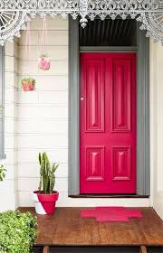 dulux australia the colour on the door is scarlet ribbons and the door frame is painted in klute beautiful front doors red front door front door colors