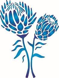 Protea Stencil 3 Protea Art Flower Stencil Patterns Flower Wall Stencil