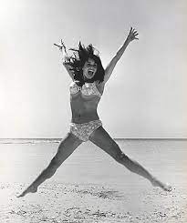 Now 71 years old, she made films in hollywood in the 1960s. Senta Berger Cannes 1960 Glamour Photo Vintage Beach Photo Black