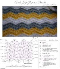 Este punto calado en v tiene un múltiplo de 11 + 2 + 2 puntos de borde y se trabaja siempre. Otro Punto Zig Zag Con Diagrama Fabyta Tejidos Crochet Facebook