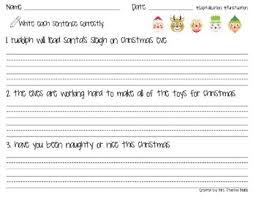 Christmas Sentences Correcting Worksheet Visual Writing Prompts Learn Facts School Holidays
