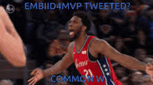 Joel embiid fell awkwardly after being blocked by robin lopez. Joel Embiid Gifs Tenor