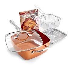 Migas Deep Dish Square Pan Copper Chef Copper Cooking Pan Cookware Set