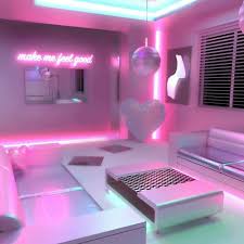 Holographic Girl Bedroom Designs Neon Room Awesome Bedrooms