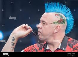 Cologne, Deutschland. 14th July, 2019. Peter WRIGHT (ENG) throws, litter,  action, bust, German Darts Masters, on