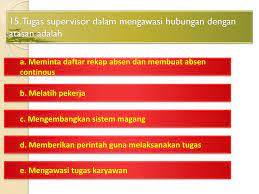 Peran supervisor dalam perusahaan adalah sebagai pengawas atau pemantau, serta mengatur sedangkan yang menjadi tanggung jawab supervisor pada suatu perusahaan adalah memimpin dan. Pangkat Dan Jabatan Pegawai Ppt Download