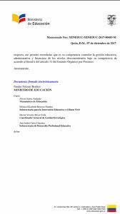 En ecuador se han realizado importantes esfuerzos para asegurar la continuidad educativa en el contexto de la emergencia sanitaria. Memorandum Mineduc Red De Maestros Ecuador Facebook