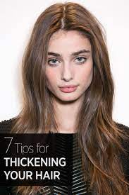 The Secrets To Growing Thicker Longer Hair Thick Hair Remedies Thick Hair Styles Thick Hair Solutions