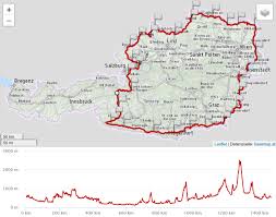 Cyclists arrive at the finish 13:00: Sieg Beim Race Around Austria 1500 Eduard Fuchs Extreme Cycling