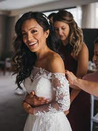 9 Brides Share How Much Their Wedding Day Glam Cost Wedding Party Makeup Bridal Party Hair Wedding Hair And Makeup