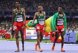 Congratulations! #Ethiopia's Berihu Aregawi won silver in the men's 10,000m  @paris2024 Olympic. Sprinting from the back, Berihu Aregawi's finishing  energy was amazing. The 3 Ethiopians' teamwork including Yomif Kejelcha &  Selemon Barega