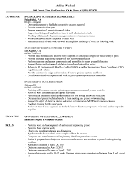Undergraduate curriculum vitae (cv) and résumé samples 1. Engineering Summer Intern Resume Samples Velvet Jobs