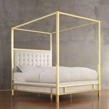 overstock com online shopping bedding furniture electronics jewelry clothing more wood canopy bed gray upholstered headboard bed furniture