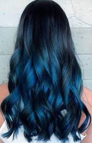 Black And Blue Hairstyles For Long Hair 52 Ideas Hair Tips Dyed Blue Hairstyles Hair Styles Blue Ombre Hair Hair Dye Colors